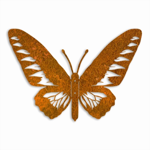 Dekoracja zewnętrzna motyl 3D ze stali corten