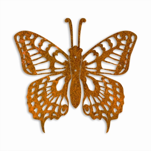 Dekoracja zewnętrzna motyl 3D ze stali corten
