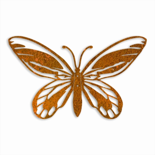 Dekoracja zewnętrzna motyl 3D ze stali corten