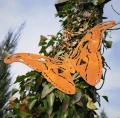Dekoracja zewnętrzna motyl 3D ze stali corten