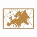 Dekoracja ścienna z metalu Mapa Europy
