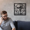 Dekoracja ścienna z metalu Kubizm Geometryczna Twarz