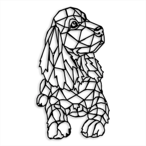 Dekor Geometryczny Spaniel [XL] 45x80cm - Metalowa Dekoracja Ścienna