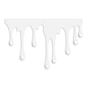 Wieszak do przedpokoju Drops [XL] 60x39cm - Metalowa dekoracja ścienna