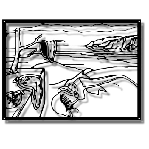 Dekoracja metalowa na ścianę Trwałość Pamięci Salvador Dali