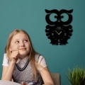 Zegar metalowy do pokoju dziecka Mądra Sówka