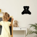 Zegar metalowy ścienny do pokoju dziecka Pluszowy Miś